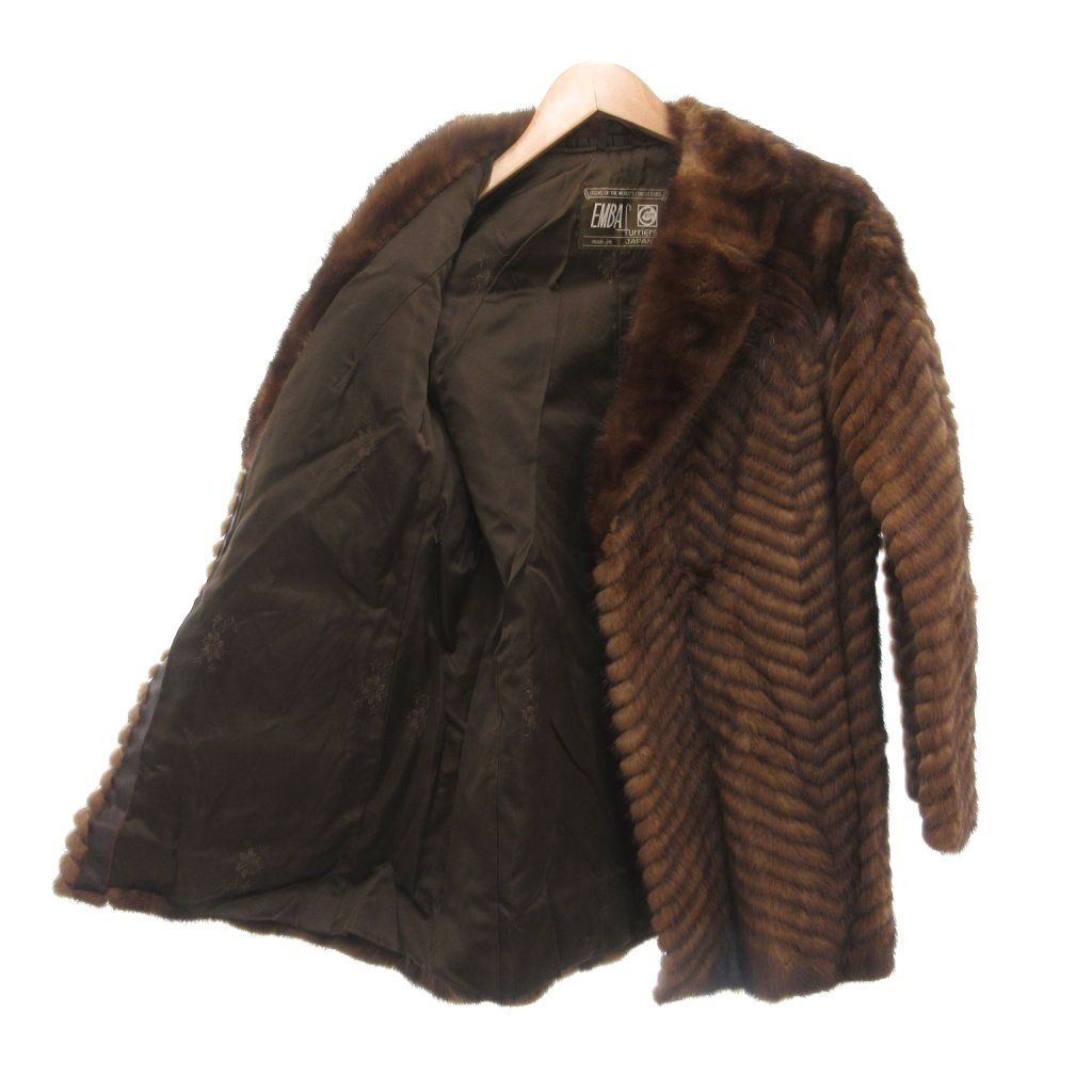 EMBA エンバ ファーコート 毛皮 ミンクファー シェアード ショート丈