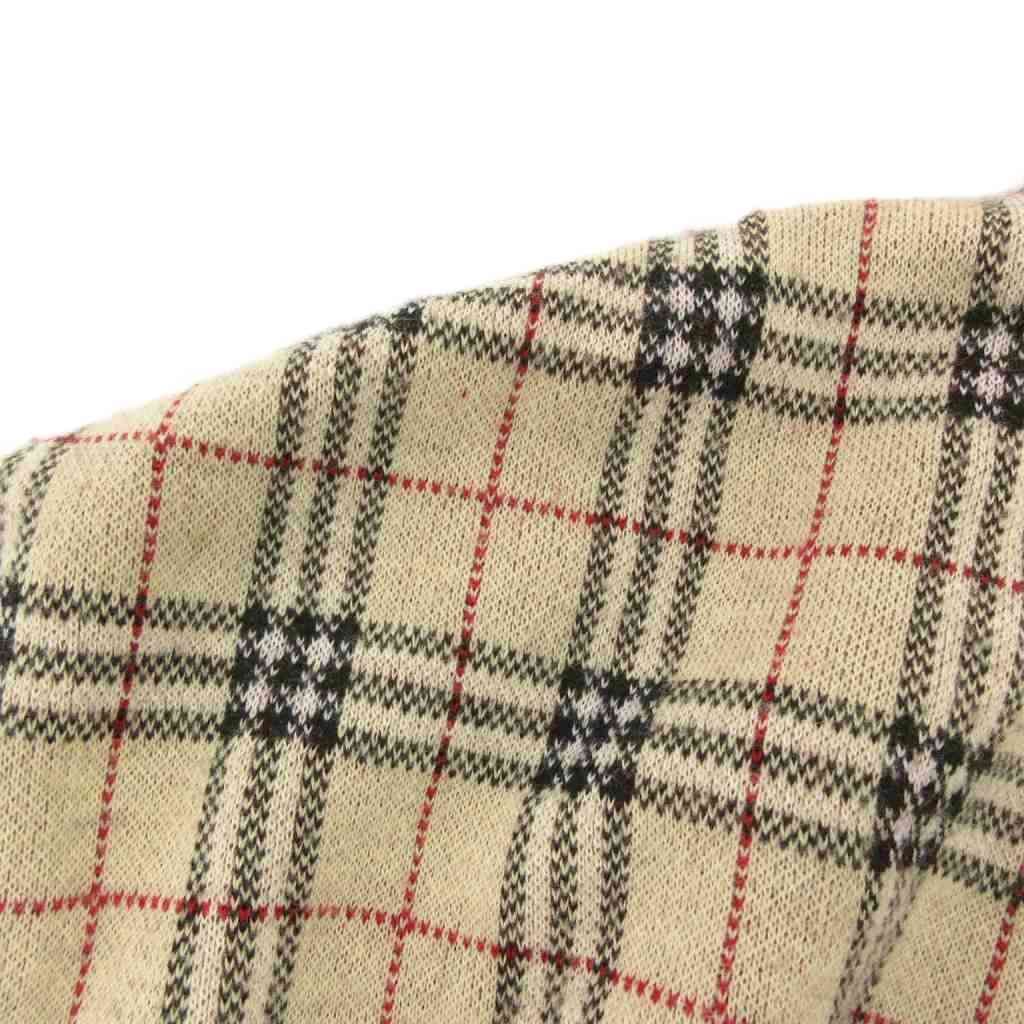 バーバリー BURBERRY ノバチェックポンチョ マント ボンボン付き