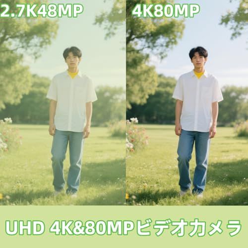ビデオカメラ 4 K 30 FPS 75 MP 18 Xデジタルズーム LEDフィルライト機能付き 3 0インチ LCDスクリーン Vlogカメラ YouTube用ウェブカメラ一時停止機能 リモコン付き バッテリー 日本語取扱説明書7500万画素数64ＧＢのＳ