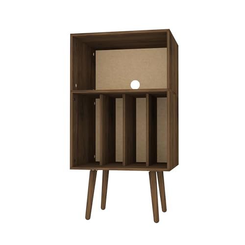 CDラック DVDラック 小さめ 幅46 飾り棚 木製 薄型 ディスプレイ おしゃれ リビング収納 ブラウン