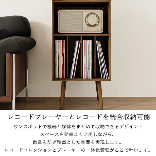  CDラック DVDラック 小さめ 幅46 飾り棚 木製 薄型 ディスプレイ おしゃれ リビング収納 ブラウン チェスト キャビネット 家具