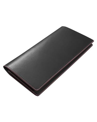 財布 メンズ 栃木レザー 長財布 一流の革職人が作る 本革 ウォレット 薄い 大容量 ながざいふ 紳士用 ブラック