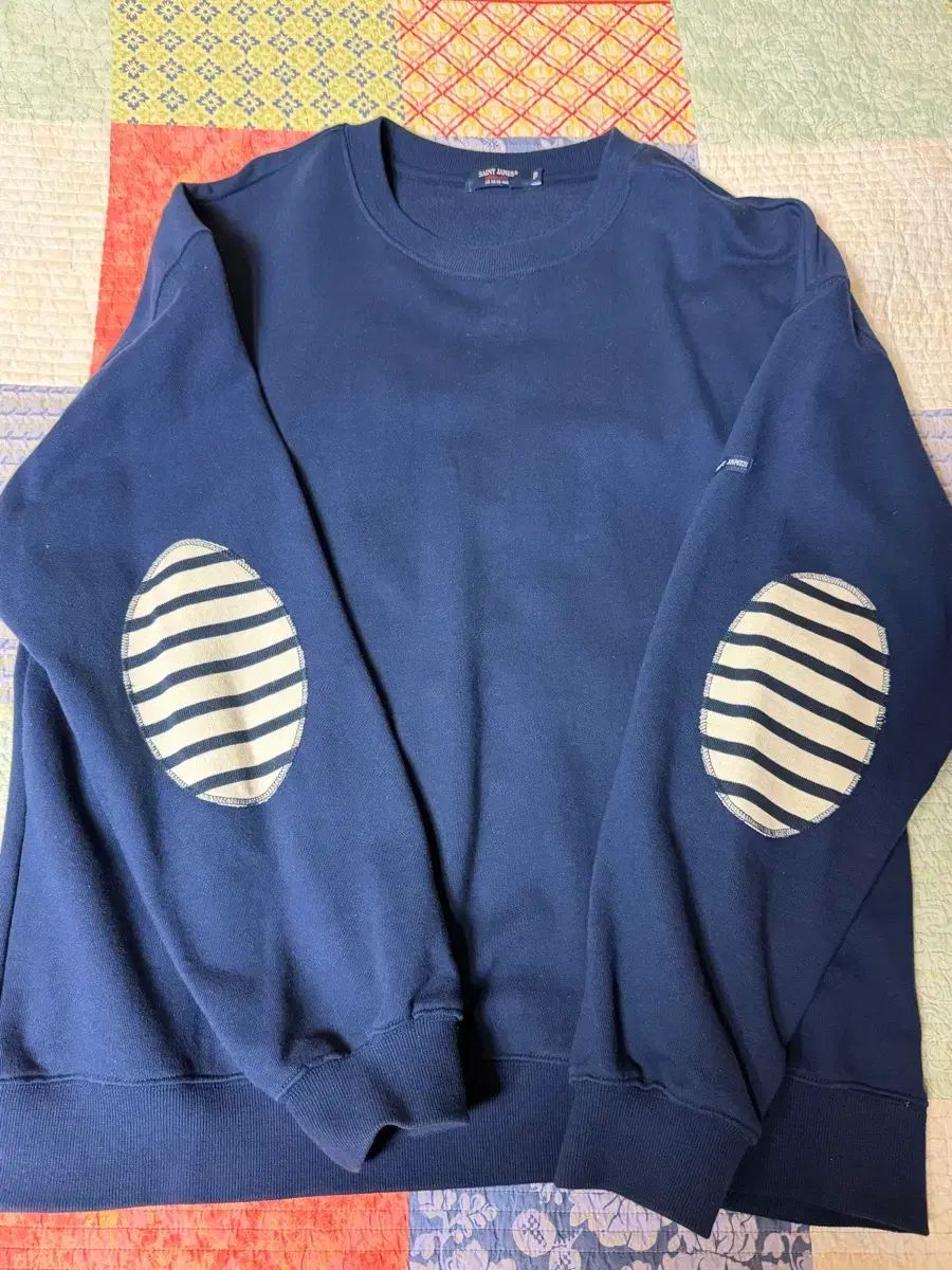 XL SAINT JAMES セントジェームス 肘当て スウェット ネイビー