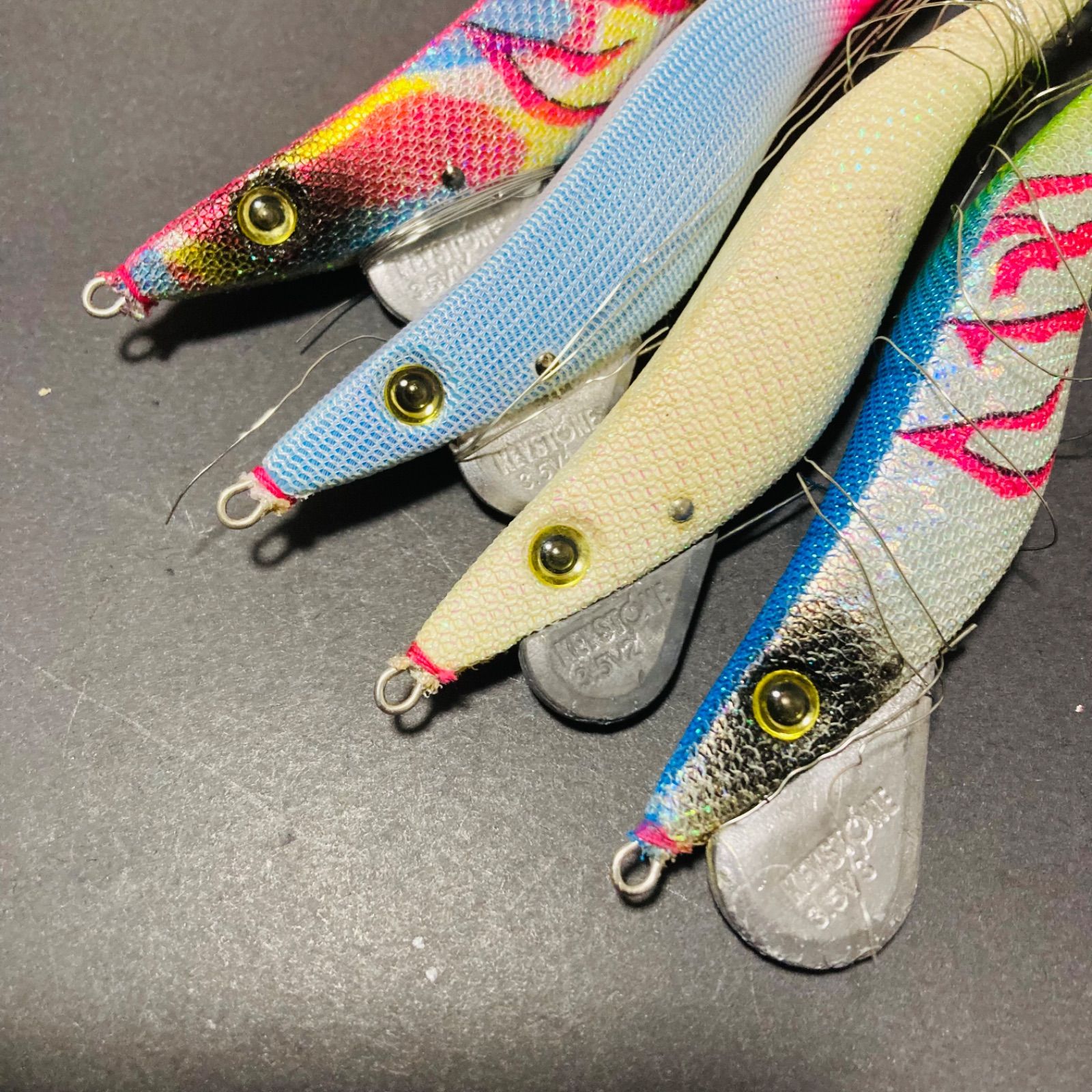 エギ、ワームセット キーストン 3.5号 早福型 邪道編 V0 V1 V2 V3 エサ巻エギ 餌巻エギ