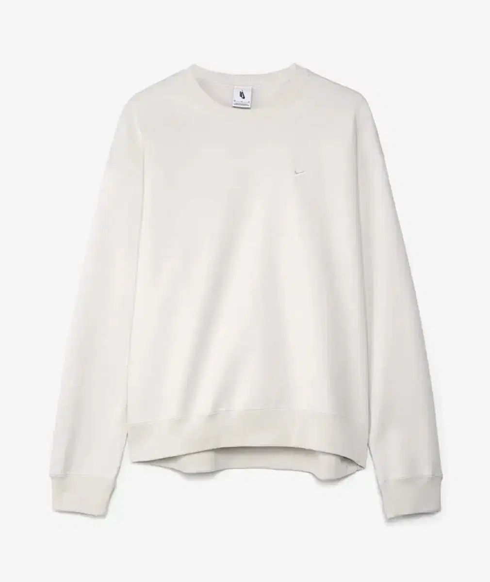 L ナイキ ソロ スウッシュ フリース クルー ボン 白