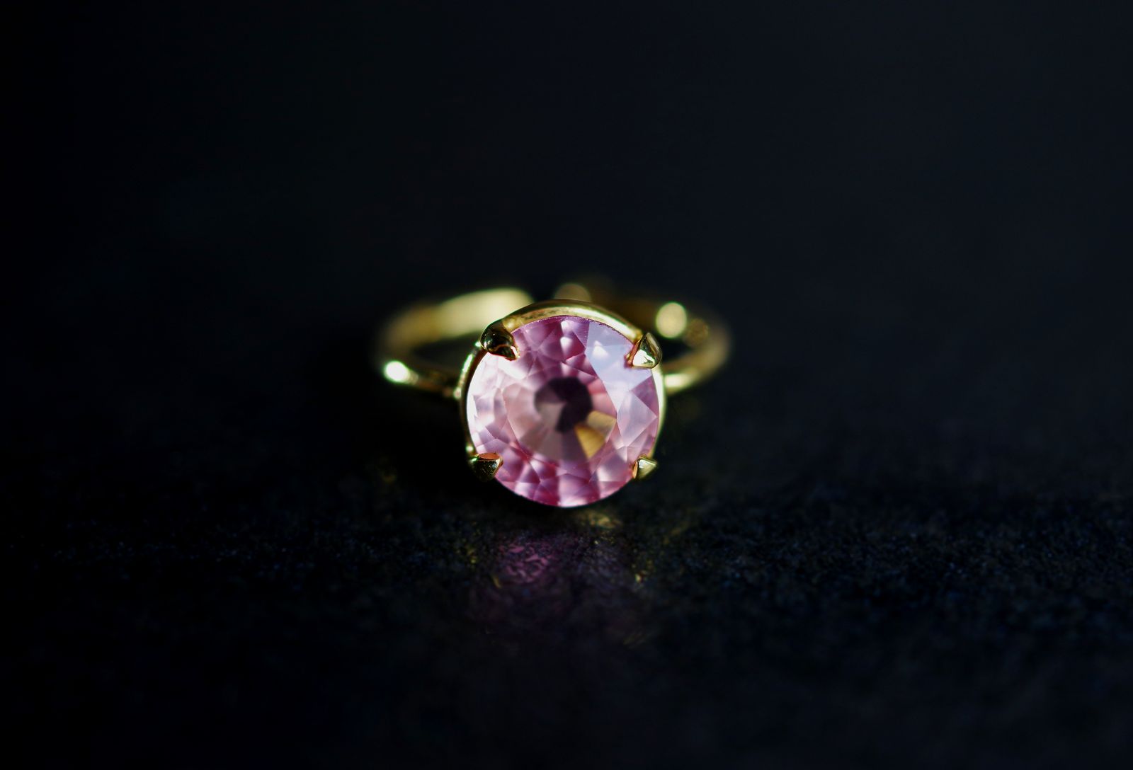 Morganite 世界でひとつ天然石リングsv 925 18 kgp