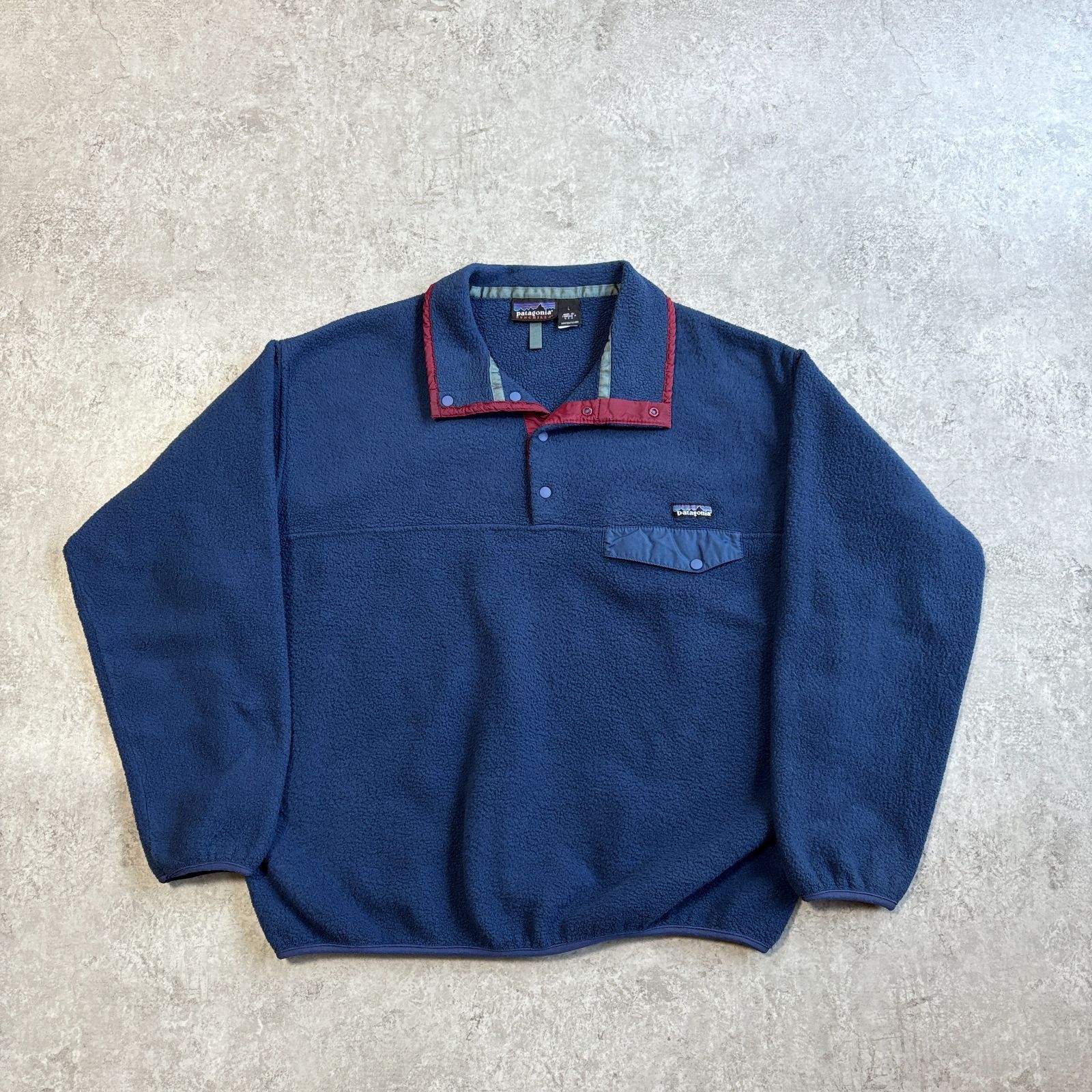 90s 1998年 USA製 patagonia Synchilla Snap T Pullover 【 navy 