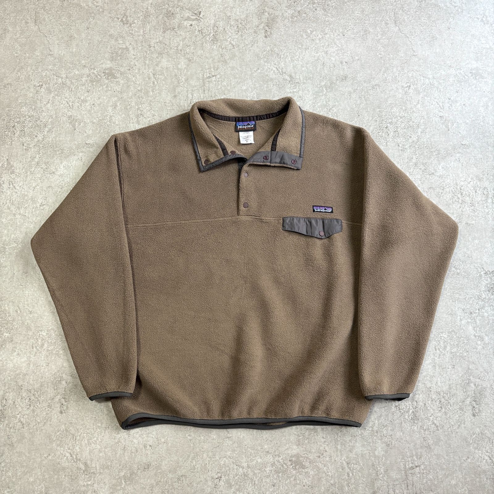 00 s 2007年製 patagonia Synchilla Snap T Pullover lightbrown パタゴニア シンチラ スナップT プルオーバー フリース ライトブラウン
