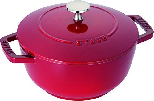 ストウブ Staub ワナベ チェリー M 18 cm 両手 鋳物 ホーロー 鍋 炊飯 2合 IH対応 日本 品 Wa NABE 40501 007