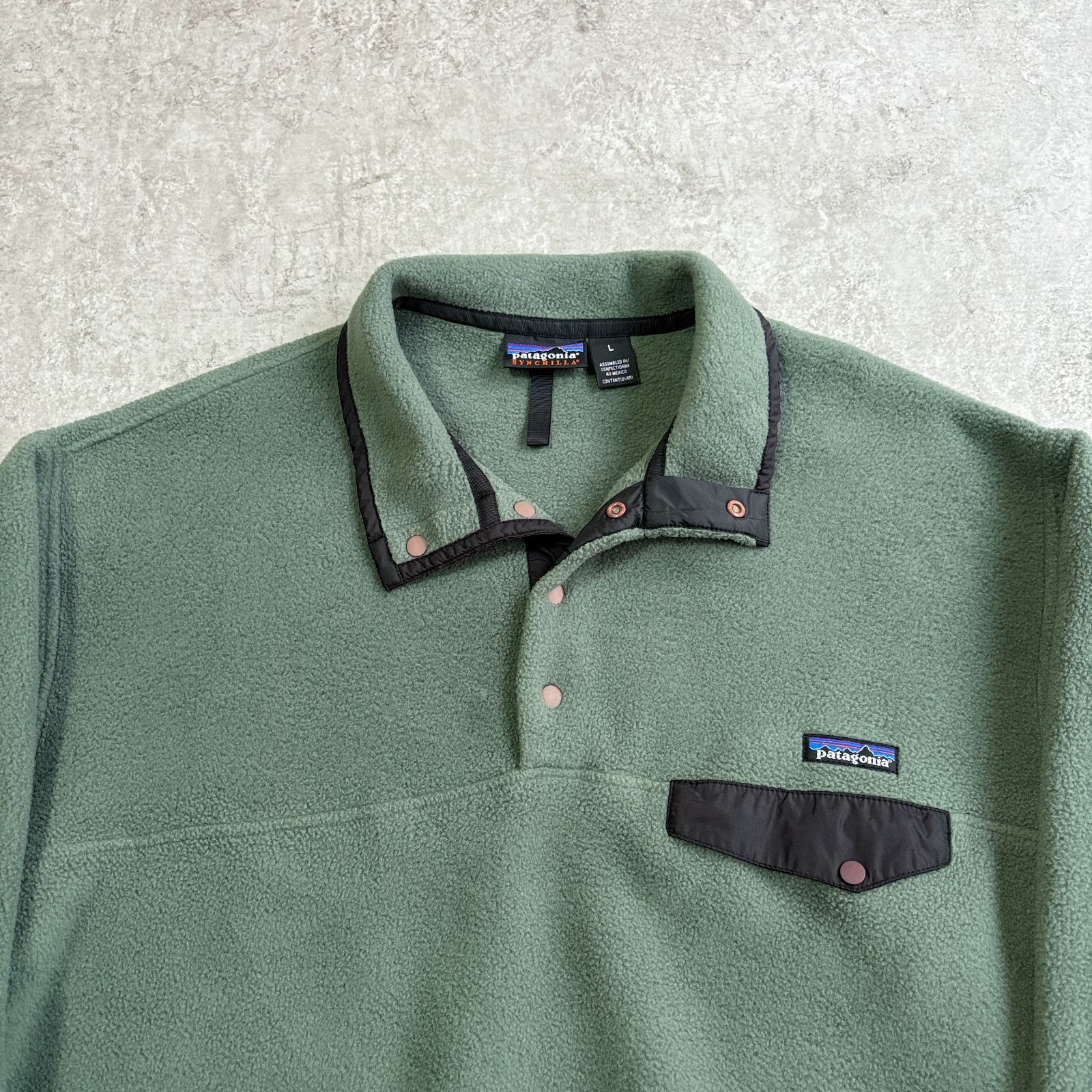 00s 2002年 MEXICO製 patagonia Synchilla Snap T Pullover 【 khaki 