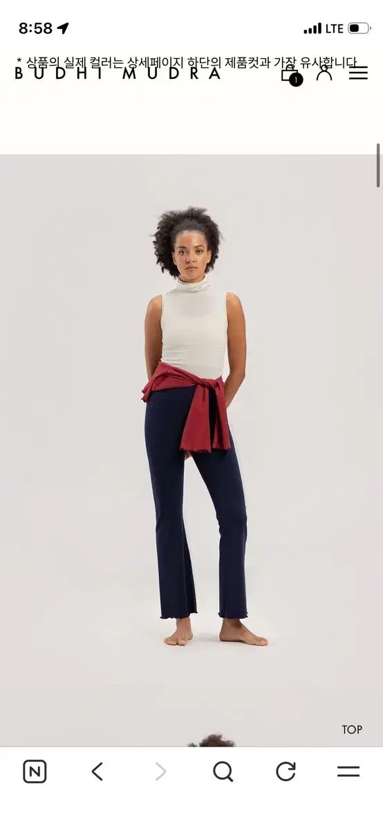 BUDHI MUDRA ブディムドラ フラップ オーバ スリット パンツ