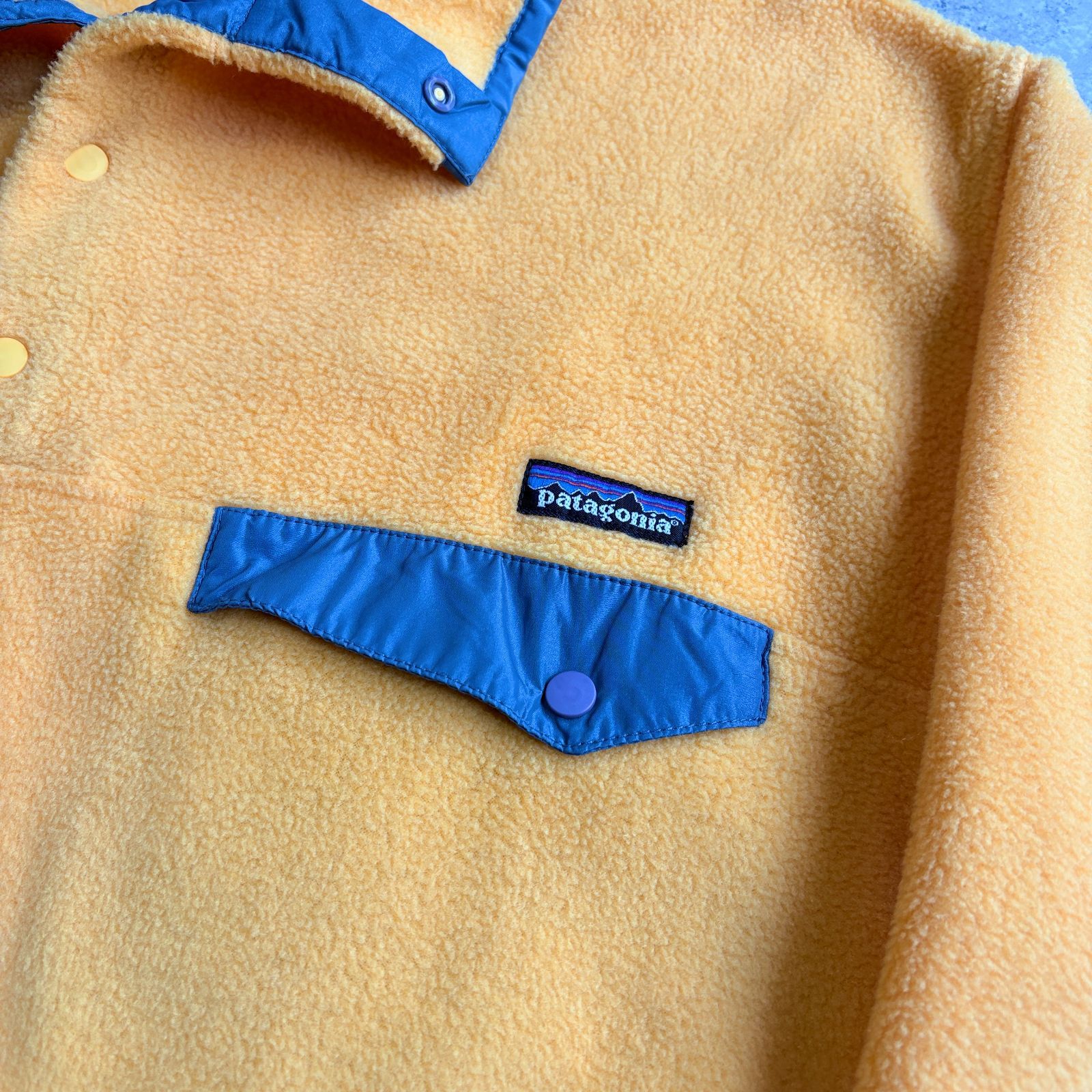 90s 1998年 USA製 patagonia Synchilla Snap T Pullover 【 yellow 