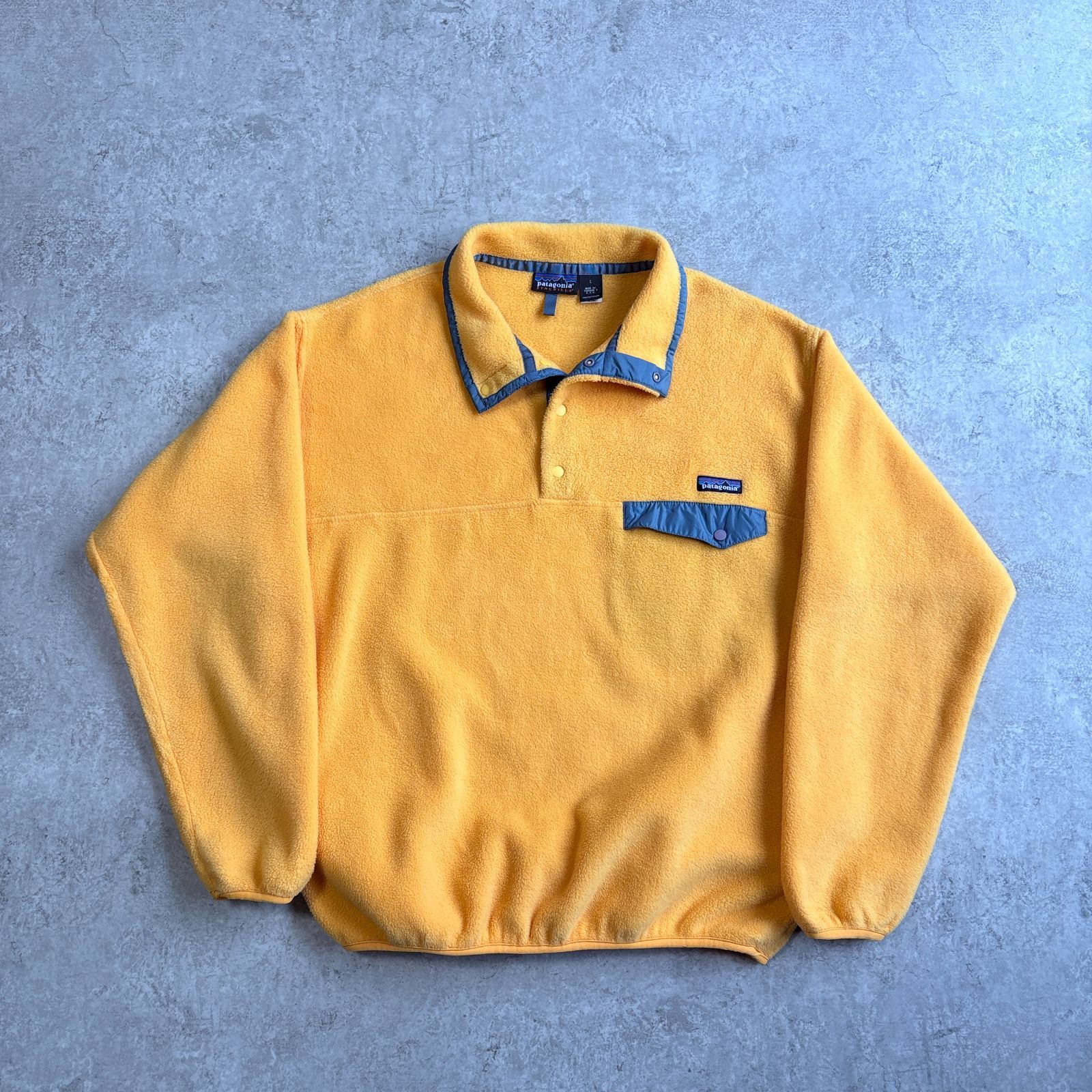 90s 1998年 USA製 patagonia Synchilla Snap T Pullover 【 yellow