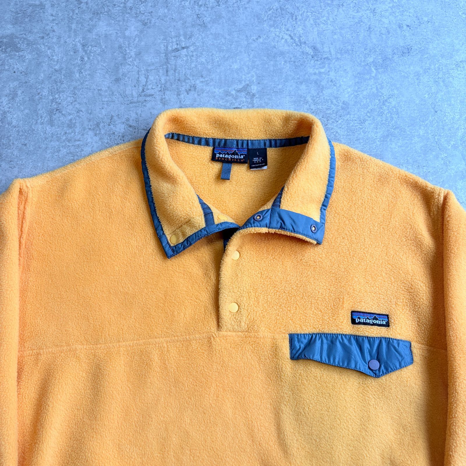 90s 1998年 USA製 patagonia Synchilla Snap T Pullover 【 yellow