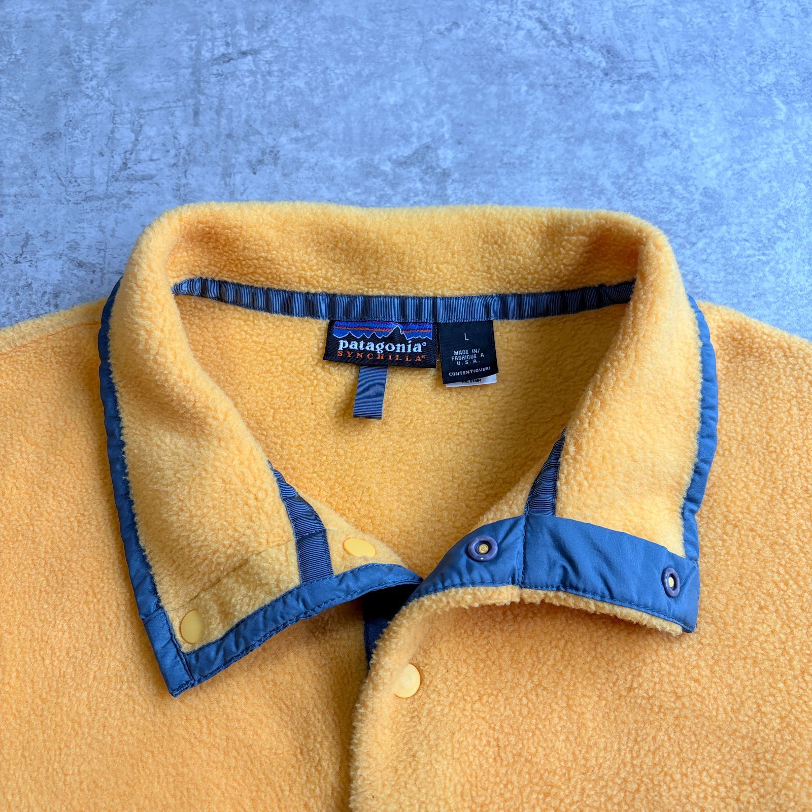90s 1998年 USA製 patagonia Synchilla Snap T Pullover 【 yellow