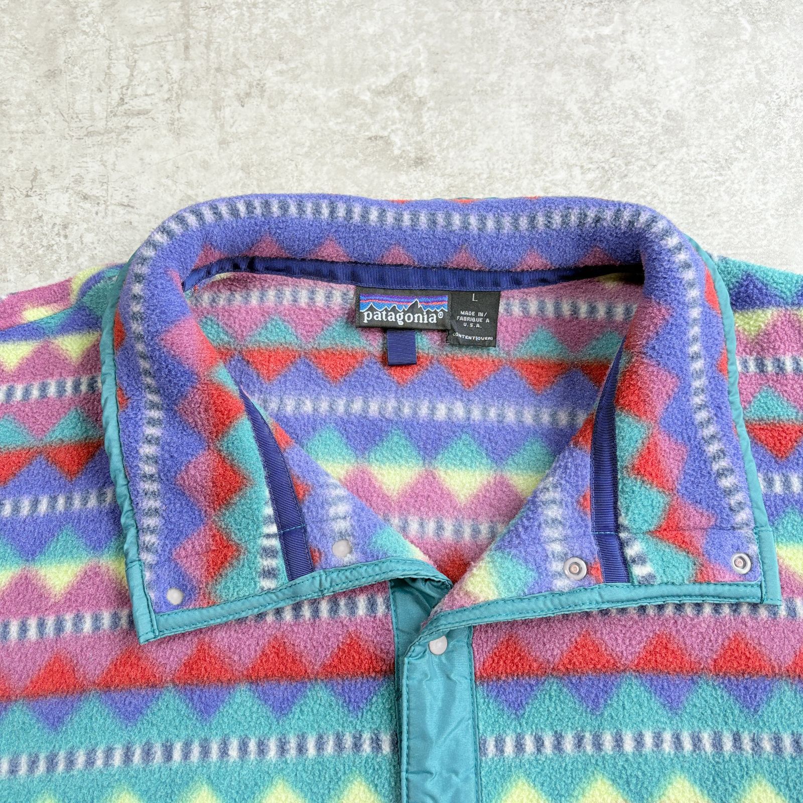 90s Patagonia パタゴニア スナップT グリーン×パープル USA製 90s Patagonia パタゴニア スナップT グリーン×パープル USA製 楽天