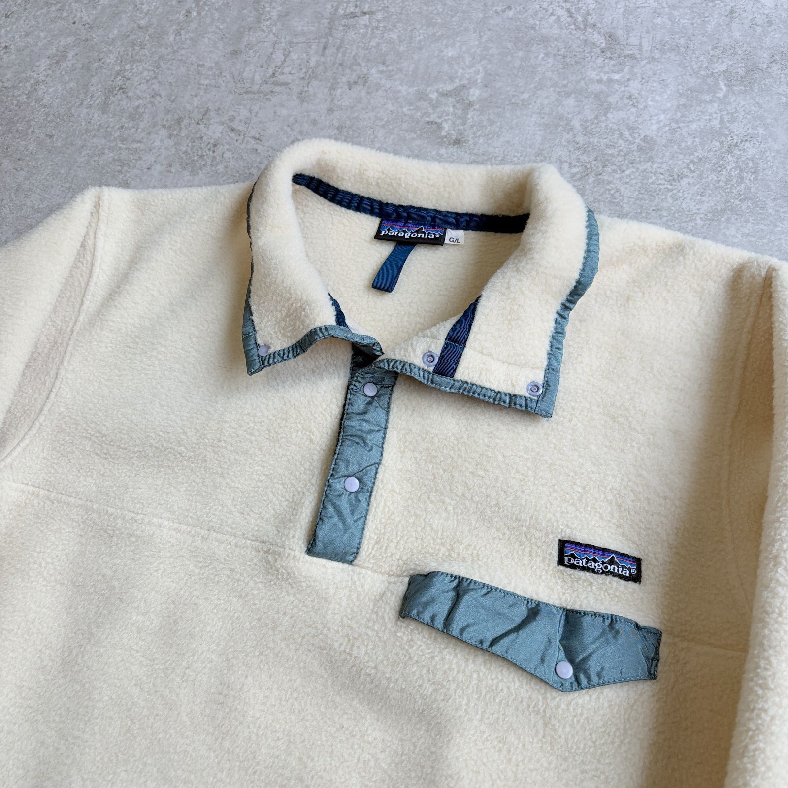 80 90 s patagonia Synchilla Snap T Pullover offwhite パタゴニア シンチラ スナップT プルオーバー フリース オフホワイト