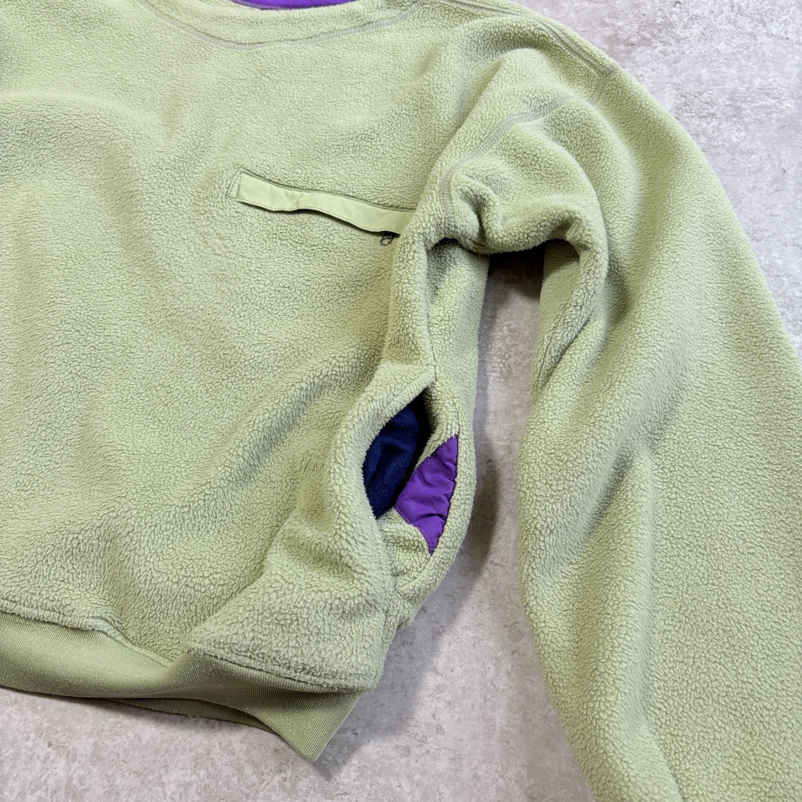 90s 1991年 USA製 patagonia Lightweight Synchilla Crew【pistachio 