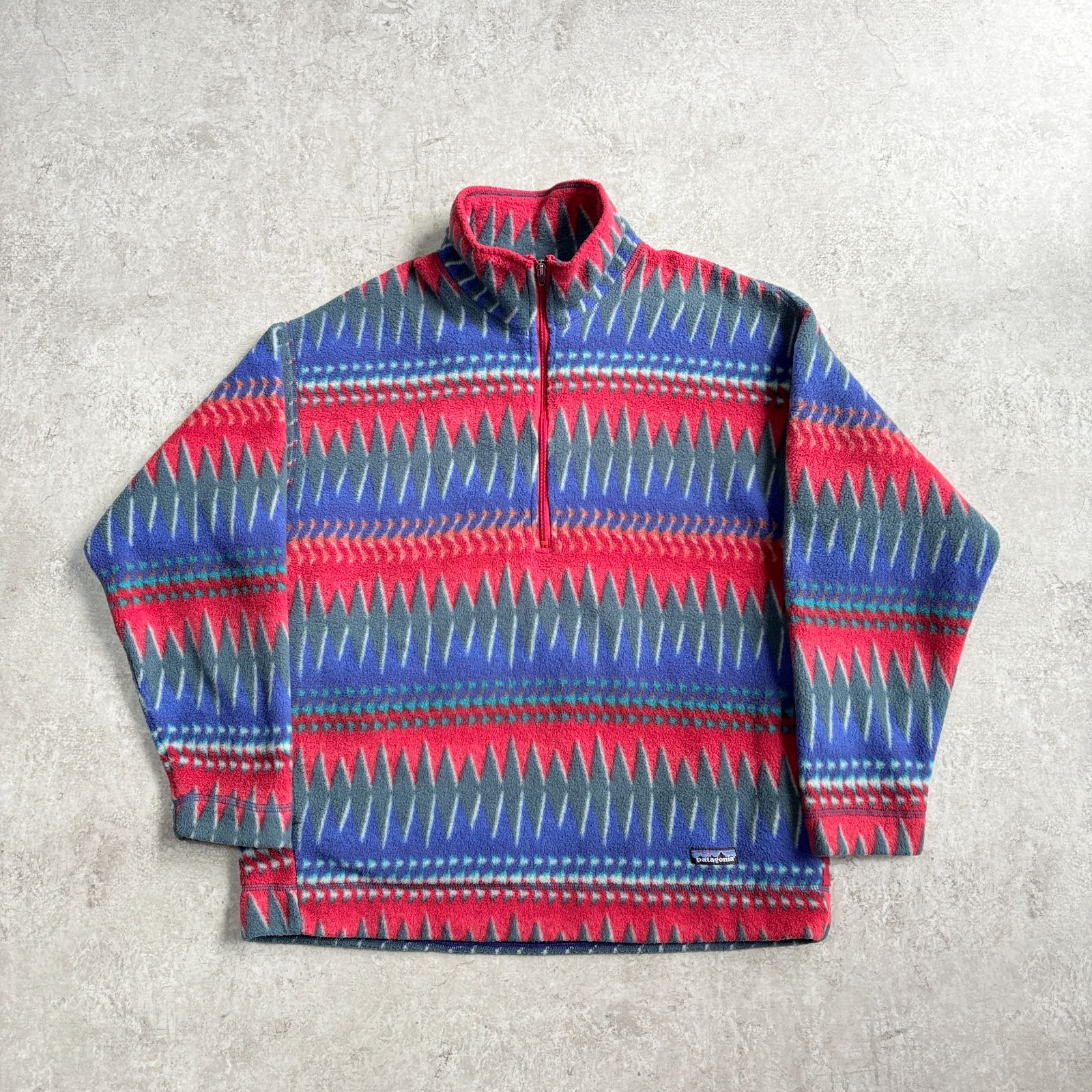 90 s 1996年 patagonia Synchilla Half zip Pullover minehaha パタゴニア シンチラ ハーフジップ プルオーバー フリース ミネハハ 総柄