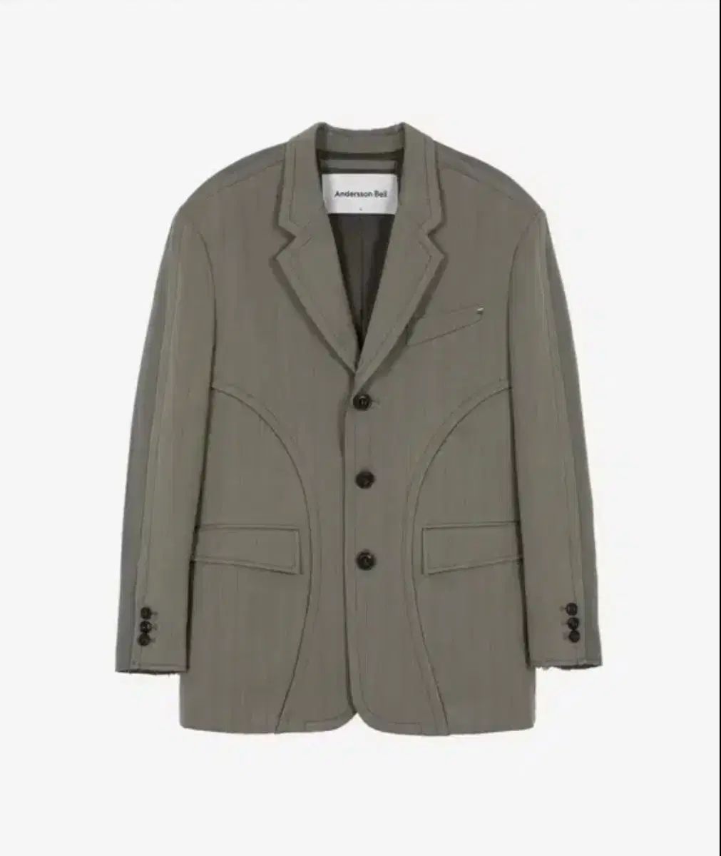 アンダースンベル グレー ストライプ ジャケット