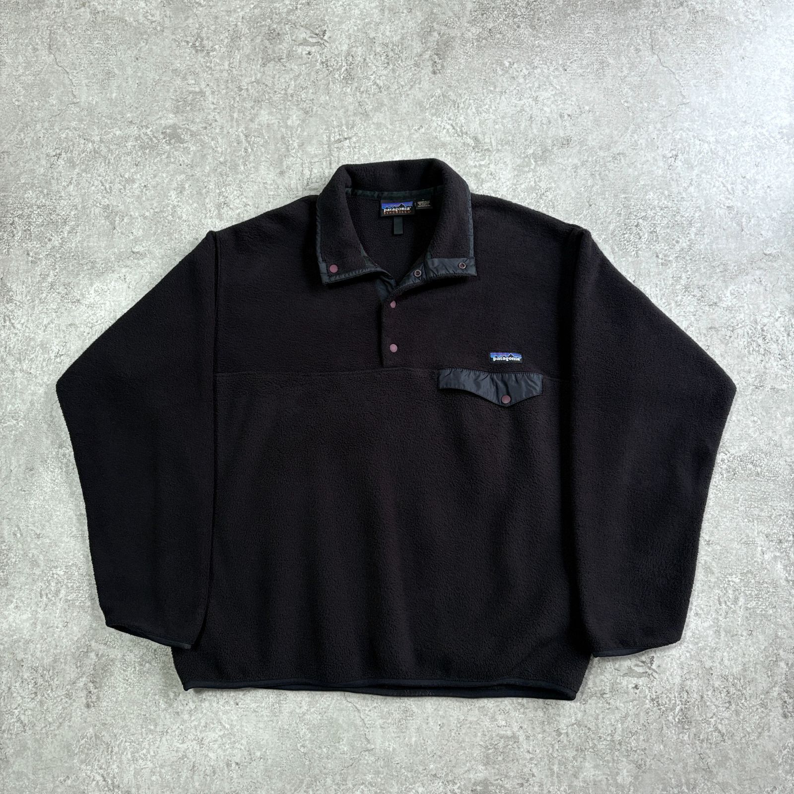 90s 1996年 JAMAICA製 patagonia Synchilla Snap T Pullover 【 black 