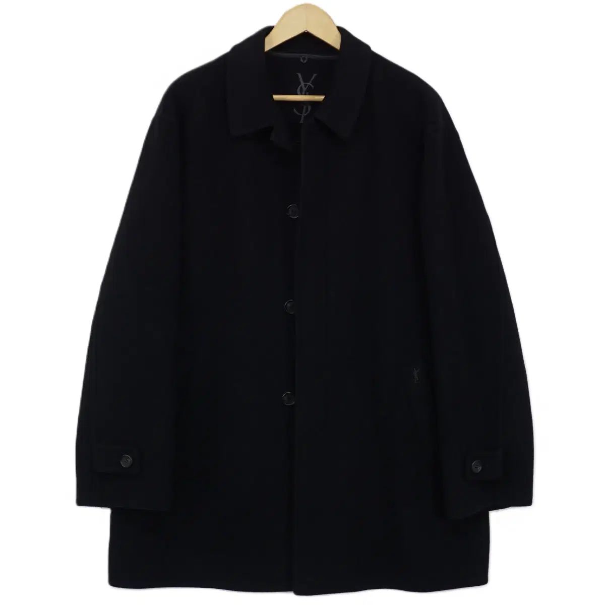 イヴ サンローラン メンズ ウール カシミア コート 105 110 size