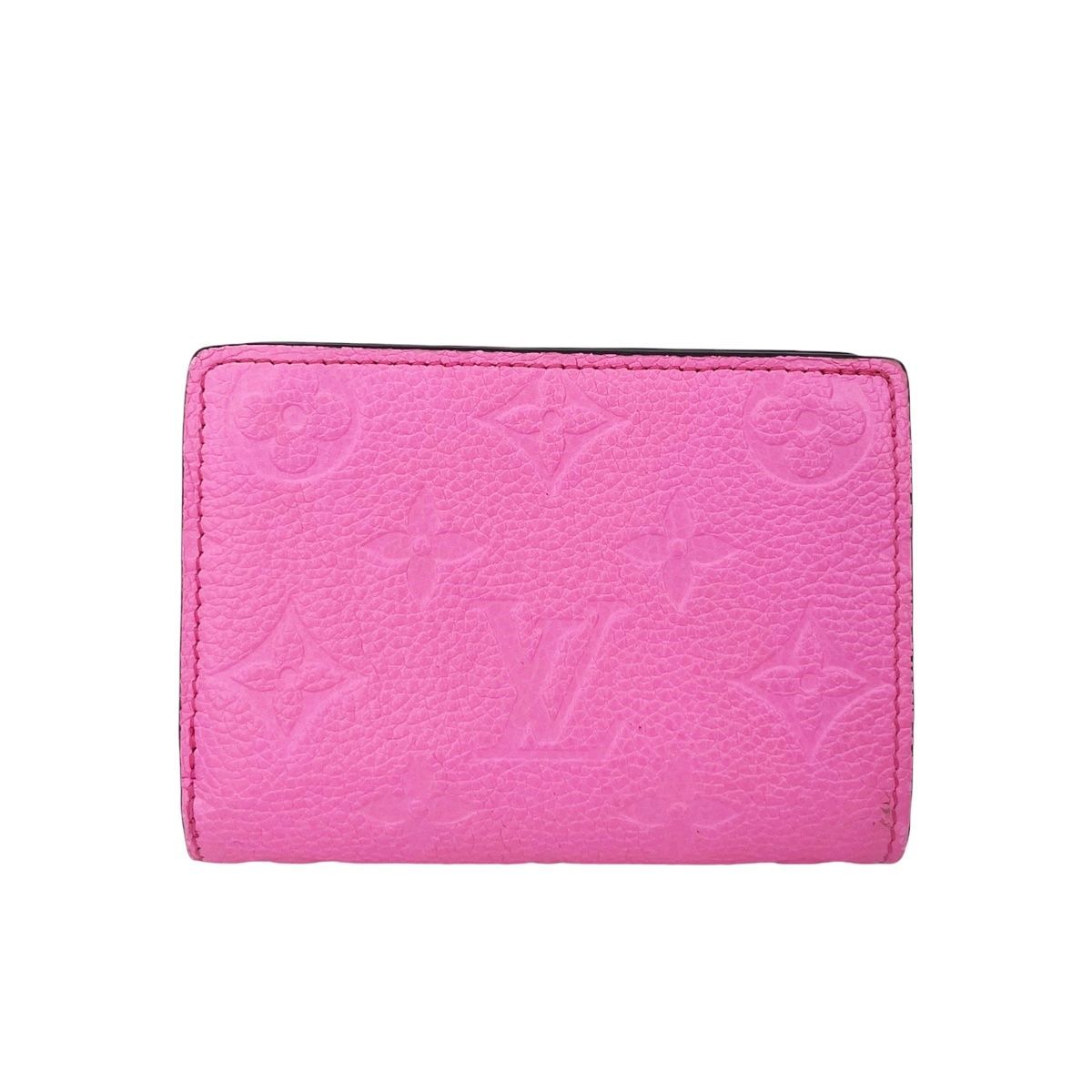 【中古】 LOUIS VUITTON ルイ・ヴィトン モノグラム・アンプラント ポルトフォイユ クレア 二つ折り財布  ローズロリポップ ピンク ゴールド金具 M82514 財布 レディース  24031892 HO 中古】 LOUIS VUITTON ルイ・ヴィトン モノグラム・アンプラント