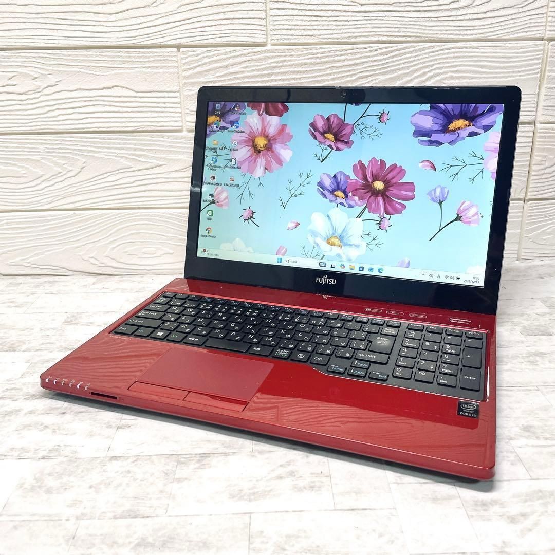 人気色✨ノートパソコン SSD 8GB 15.6型 カメラ 富士通 LIFEBOOK