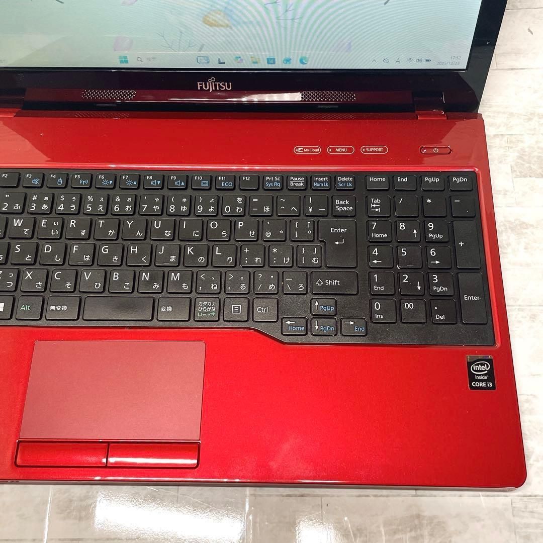 人気色✨ノートパソコン SSD 8GB 15.6型 カメラ 富士通 LIFEBOOK