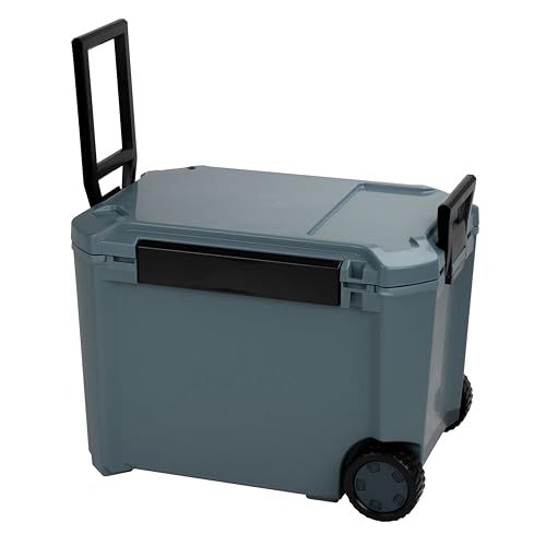 JEJアステージ 座れる 高保冷力 クーラーボックス コアフラックス インディゴグレー 44 L 日本製 幅592 奥行419 高さ435 mm レジャー スポーツ 部活 アウトドア 鍵穴付き ピクニック 水抜き栓 仕切板 トレー付き 蓋 m