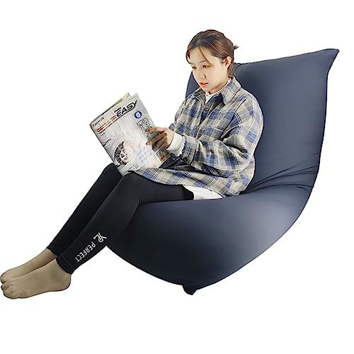 RAKU ビーズクッション ビーズソファー 長方形型 特大サイズ 体にフィットするソファ 洗えるソファカバー付き 120 65 cm もちもち 寝れるビーズクッション 人をダメにする ビーズ補充 座布団 ソファーカバー 無地 コットン リッラクスアイテ m