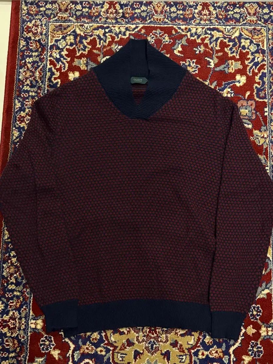 ザノーネ アンゴラ ウール ショールカラー ニット Zanone