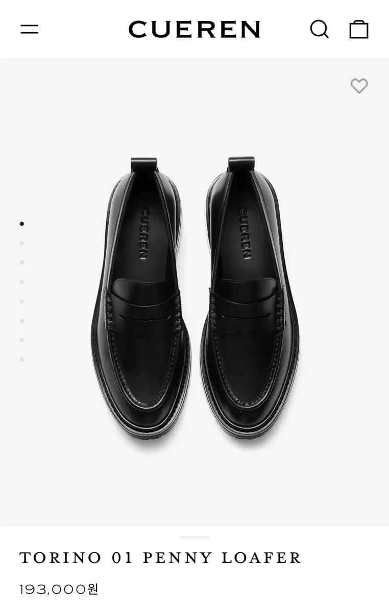 CUEREN トゥーリノ ブラック ペニー ローファー TORINO 01 PENNY LOAFER