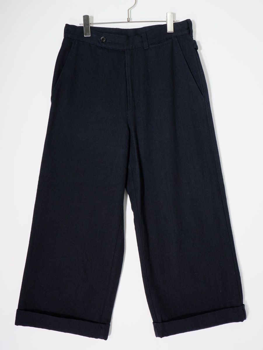 MHL エムエイチエル HOWELLマーガレットハウエル WOOL COTTON DRILL ウールコットントラウザーズ クロップドワイドパンツ 3