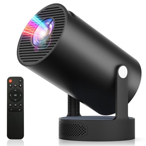 プロジェクター 家庭用 小型 最新進化アップグレード版 HiFi外部スピーカー 4 K対応 Android TV 12 0 搭載 270°回転 短距離投影 軽量 天井投影 Wi Fi 6 接続 Bluetooth 5 リアル1080 9 b bb 81 f