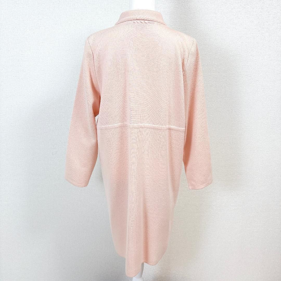 【美品】 FOXEY ロングコート ニット ダブル 42 薄ピンク 無地 美品】 FOXEY ロングコート ニット ダブル 42 薄ピンク 無地 - メルカリ