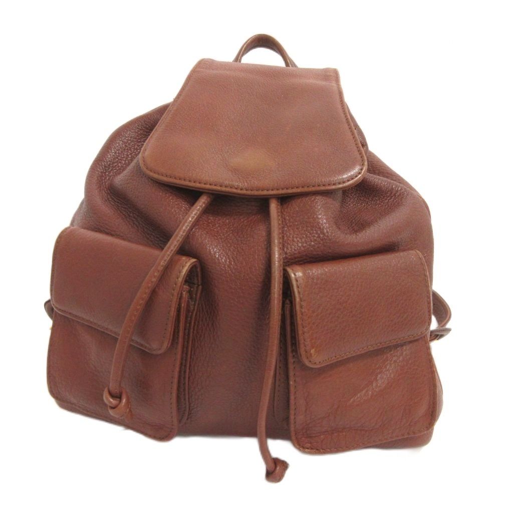 ヒロフ HIROFU リュックサック デイパック レザー ミニ 茶 ブラウン