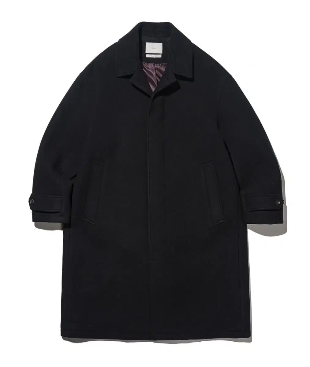 アワーセルブス 25 fw メルトン ウール ステンカラーコート ブラック サイズ2
