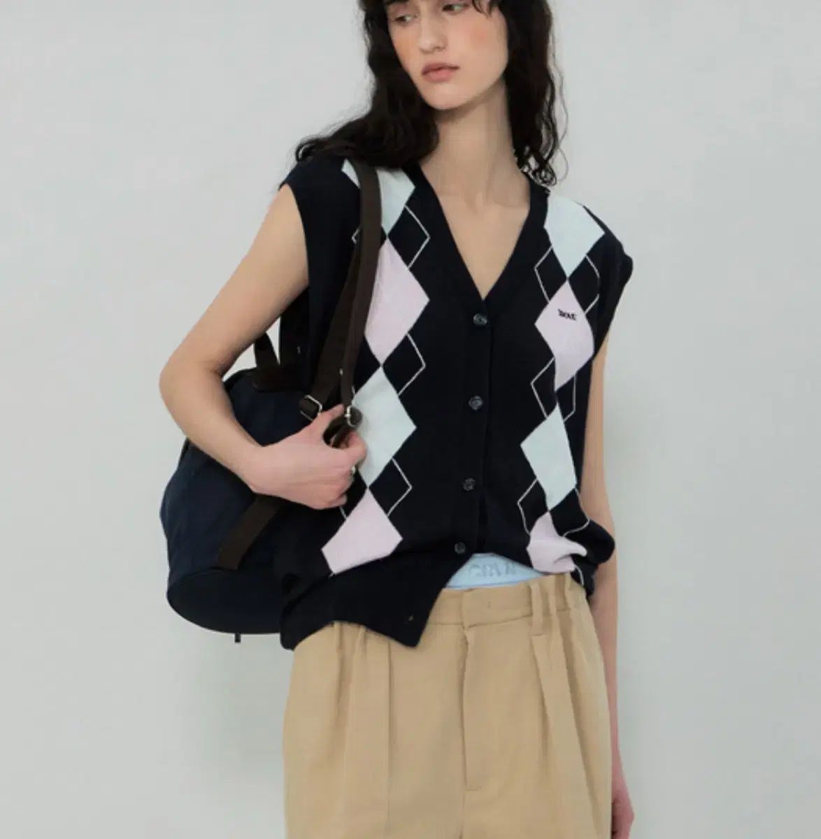 グローブ アーガイル ニット ベスト