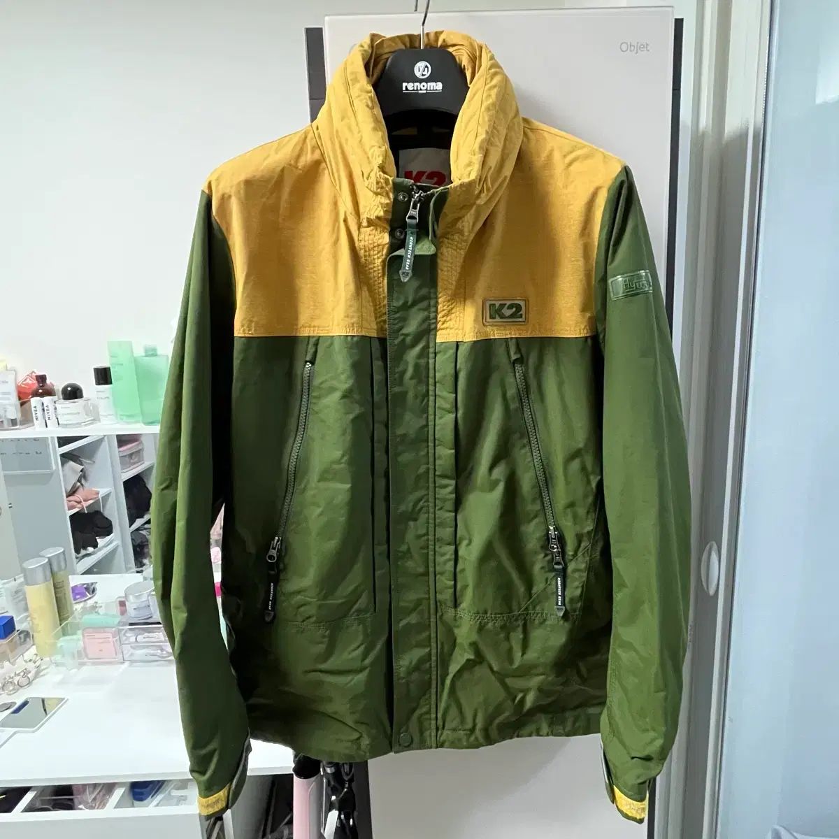K 2 ウィンドブレーカー ジャケット グリーン イェロー