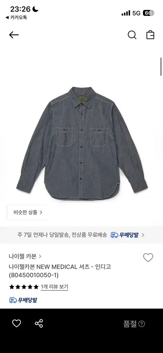 ナイジェル ケーボン ニューメディカル シャンブレー シャツ Indigo 50