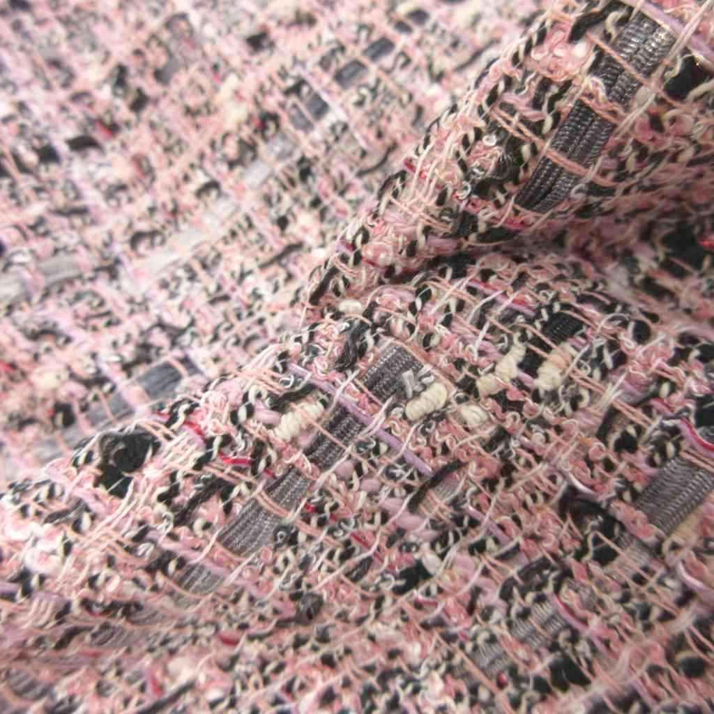 レリアン Leilian Lanificio Campore社 ノーカラー ツイードジャケット