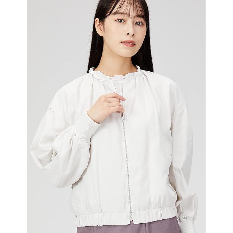 ナチュラルビューティーベーシック アウター ギャザーネックMA 1 レディース オフ M