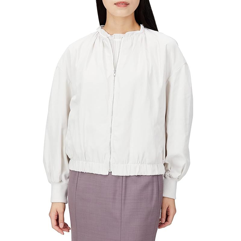 ナチュラルビューティーベーシック アウター ギャザーネックMA 1 レディース オフ M