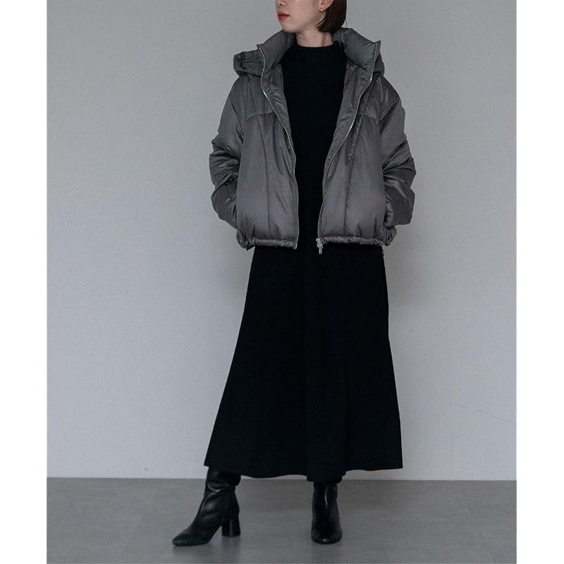 ユアーズ 中綿 フード アウター レディース M チャコール