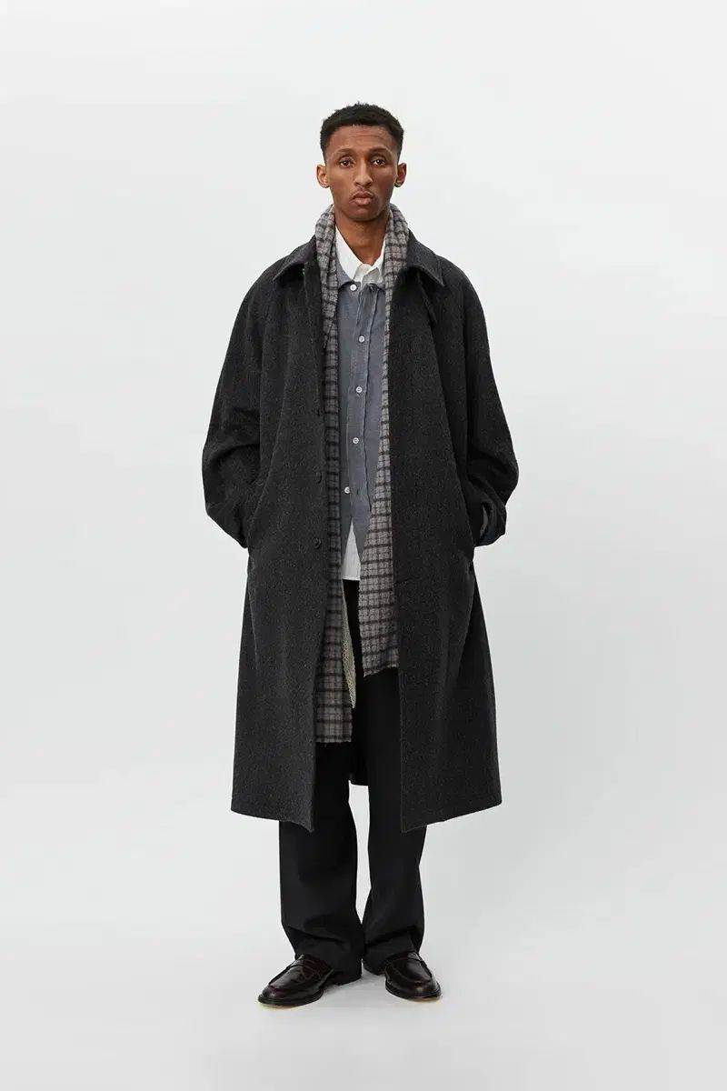 mfpen コート グレー モヘア L