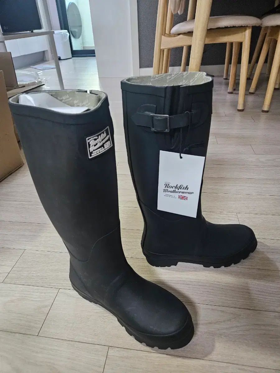 ロックフィッシュ オリジナル レインブーツ ロング ブラック