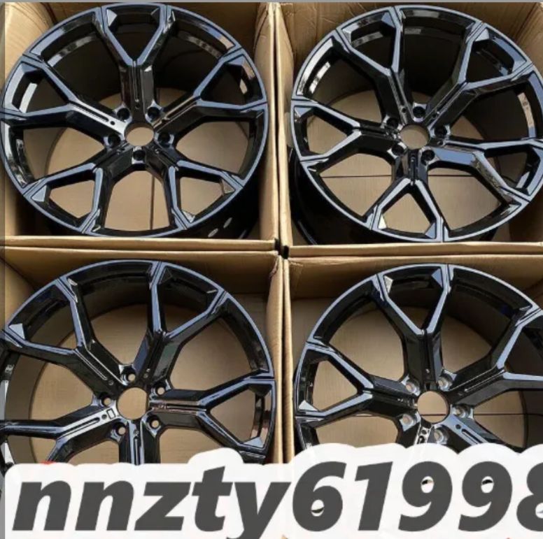 ブラック BMW X5 X6 X7用(G05G06G07) 5672B style 21インチホイールSET