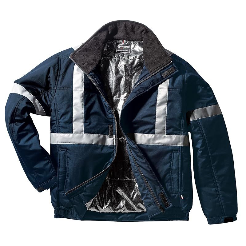 防寒ジャンパー 反射テープ 秋冬用 ネイビー 54373 11 L