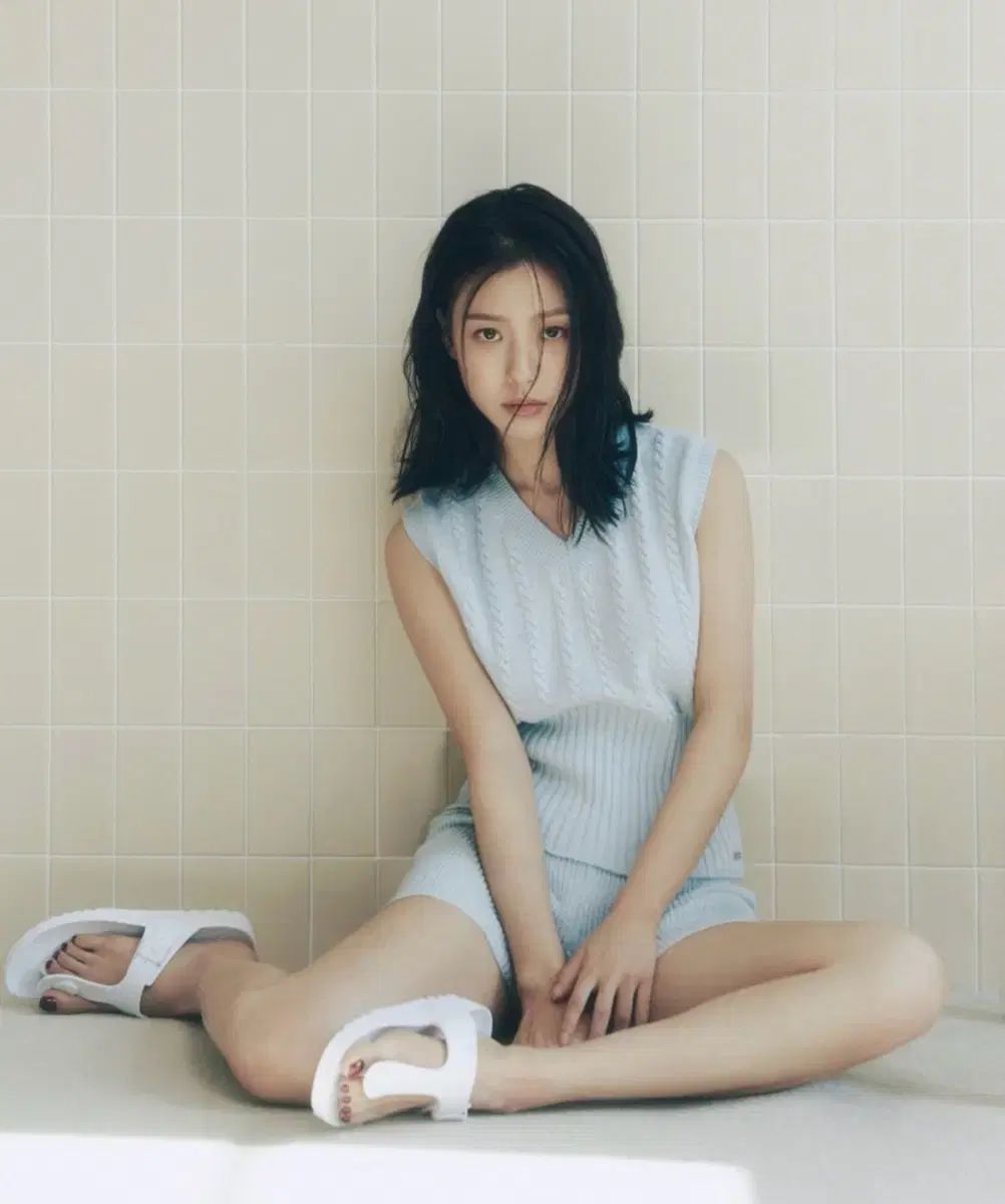 THETIS ラムウール ケーブル ニット パンツ セットアップ